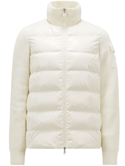 Shop Moncler Cardigan Tricot In White