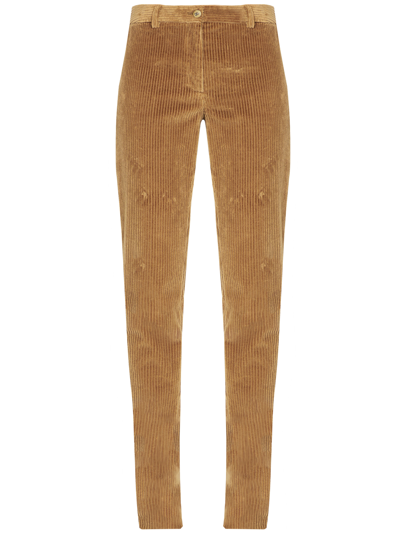 Shop Dolce & Gabbana Corduroy Trousers In Camel