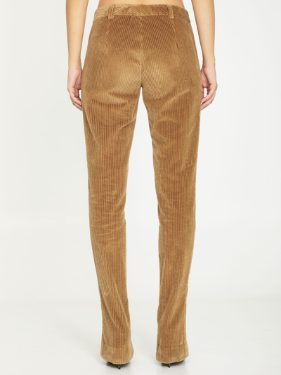 Shop Dolce & Gabbana Corduroy Trousers In Camel