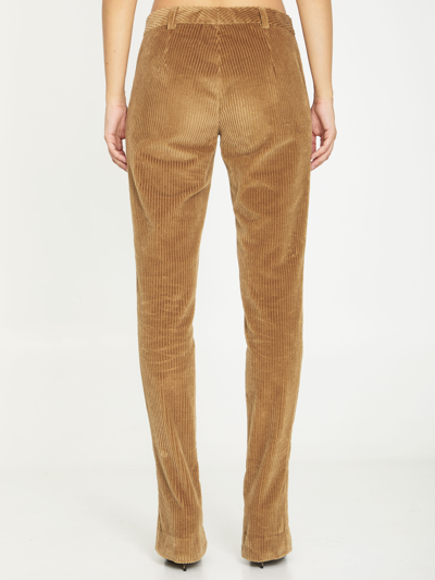 Dolce & Gabbana Dolce&gabbana Sand Velvet Trousers In Camel