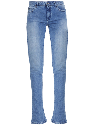Shop Dolce & Gabbana Lightblue Denim Jeans In Celeste