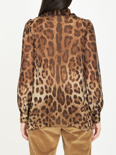 Shop Dolce & Gabbana Leo-printed Shirt In Maculato