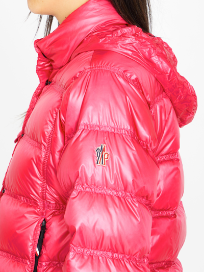 Shop Moncler Anras Short Down Jacket In Fuxia