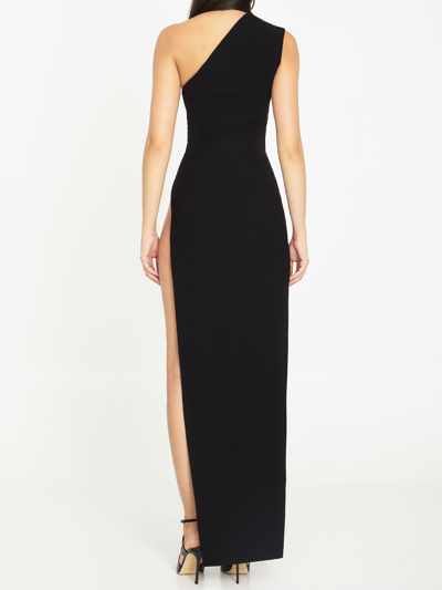 Shop Monot Asymmetrical Long Dress In Black