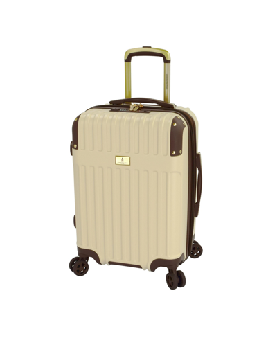 Shop London Fog Brentwood Iii 20" Expandable Spinner Carry-on Hardside, Created For Macy's In Creme