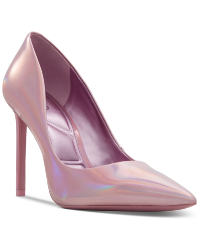 Shop Aldo Women's Stessy 2.0 Pointed-toe Pumps In Pink Irridescent Metallic