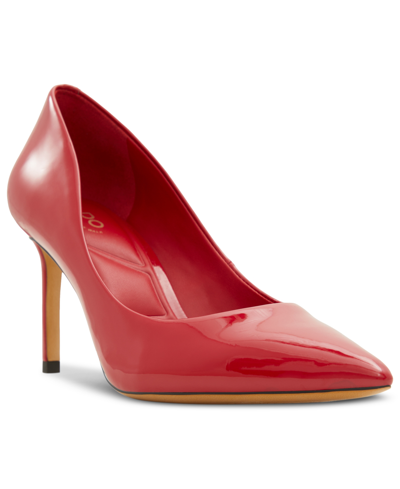 Shop Aldo Women's Stessymid Pointed-toe Pumps In Red Patent