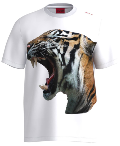 Shop Hugo By  Boss Men's Digre Tiger-graphic T-shirt In White
