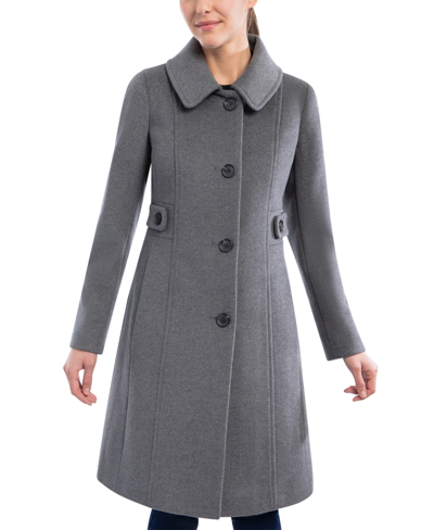 Shop Anne Klein Women's Wool Blend Walker Coat In Light Grey