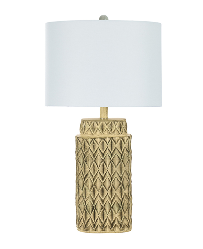 Shop Fangio Lighting 29" Resin Table Lamp With Designer Shade In Antique Beige