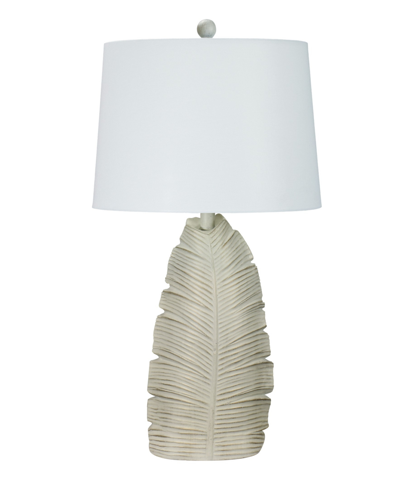 Shop Fangio Lighting 28.5" Casual Resin Table Lamp With Designer Shade In Antique Soft White