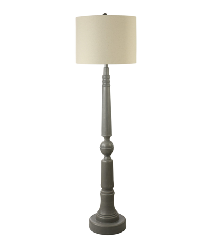 Shop Fangio Lighting 61" Resin Floor Lamp With Designer Shade In Gray