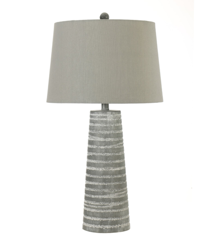 Shop Fangio Lighting 28" Casual Resin Table Lamp With Designer Shade In Gray