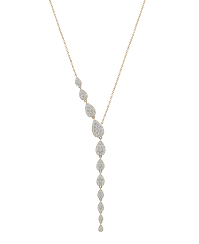 Shop Wrapped In Love Diamond Asymmetric Lariat Necklace (1 Ct. T.w.) In 14k Gold Or 14k White Gold, 15" + 2" Extender, Cr In Yellow Gold