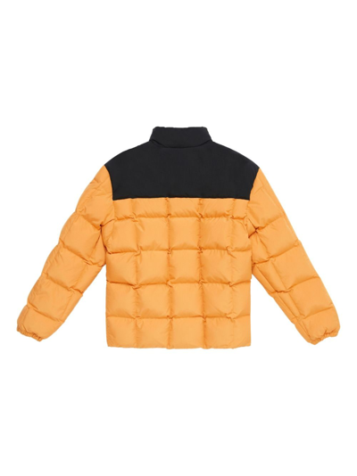 Shop Marcelo Burlon County Of Milan Cross Puffer Jacket In Yellow