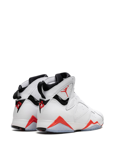 Jordan Mens Infrared Air 7 Leather High-top Trainers In White