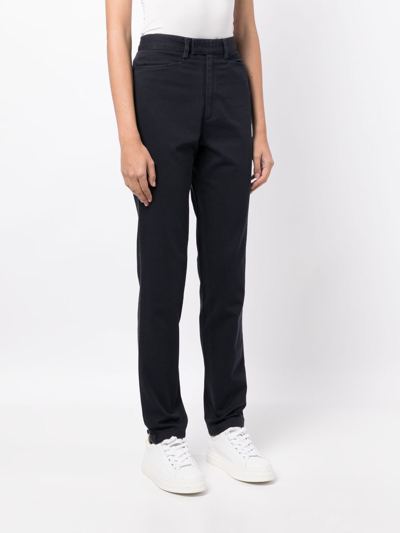 Shop Ralph Lauren Mid-rise Straight-leg Cotton Jeans In Blue