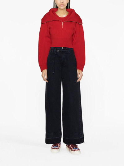 Shop Jacquemus La Maille Risoul Wool Jumper In Red