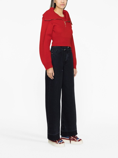 Shop Jacquemus La Maille Risoul Wool Jumper In Red