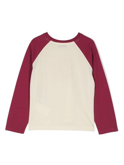 Shop There Was One Logo-print Cotton Long-sleeve T-shirt In Neutrals