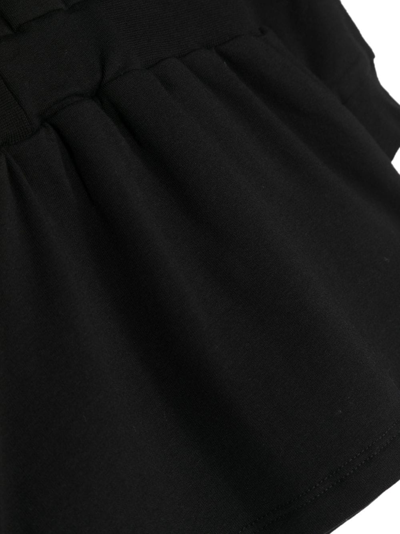 Shop Msgm Logo-print Jersey Dress In Black