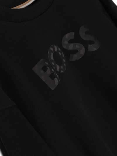 Shop Bosswear Logo-print Jersey Sweatshirt In Black