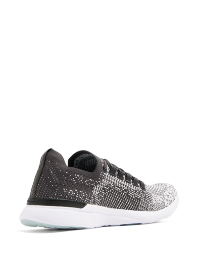 Shop Apl Athletic Propulsion Labs Mélange-effect Lace-up Sneakers In Grey