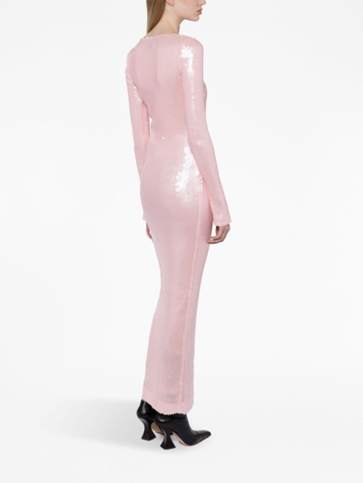 Shop 16arlington Solaria Sequin-embellished Dress In Pink