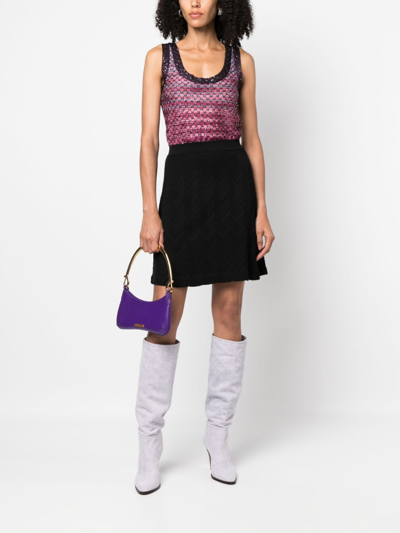 Shop Missoni Sequin-embellished Knitted Top In Pink