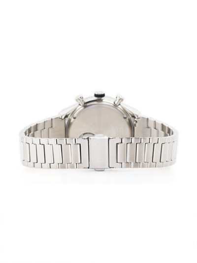 Timex Q  Three Time Zone Chronograph 40mm In Silver