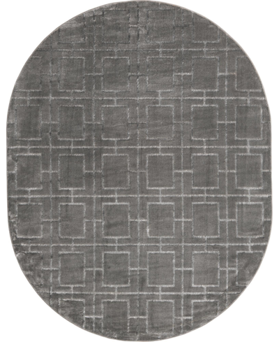 Shop Marilyn Monroe Glam Deco 7'10" X 10' Oval Area Rug In Gray