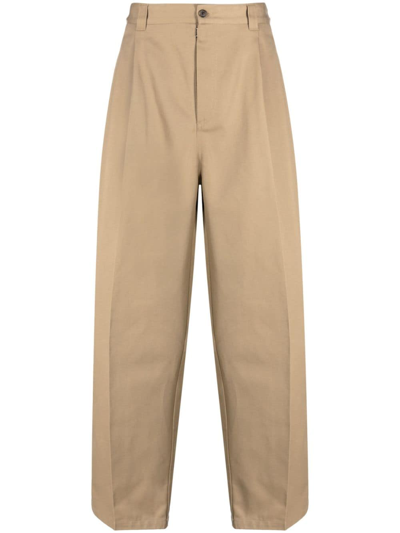 Shop Maison Margiela X Pendleton Yoke-checked Trousers In Brown