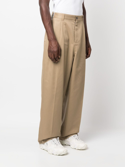 Shop Maison Margiela X Pendleton Yoke-checked Trousers In Brown