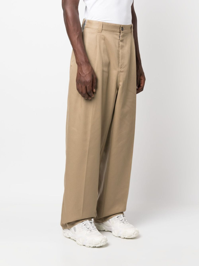 Maison Margiela X Pendleton Yoke-checked Trousers In Brown