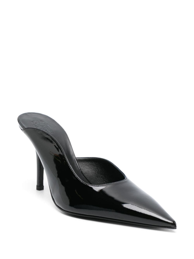 Gia Borghini Open Toe Heeled Sandal With Refined Shape In Black