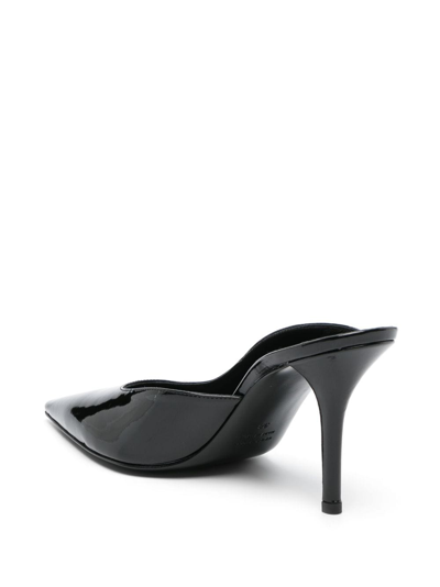 Gia Borghini Open Toe Heeled Sandal With Refined Shape In Black