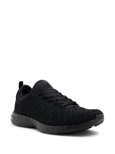 Shop Apl Athletic Propulsion Labs Lightweight Lace-up Sneakers In Black