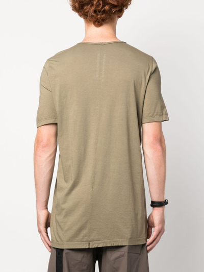 Shop Rick Owens Drkshdw Exposed-seam Cotton T-shirt In Green