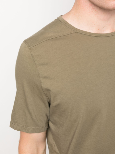 Shop Rick Owens Drkshdw Exposed-seam Cotton T-shirt In Green