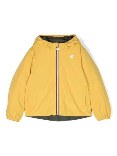 Shop K-way P. Le Vrai 3.0 Claude Hooded Jacket In Yellow