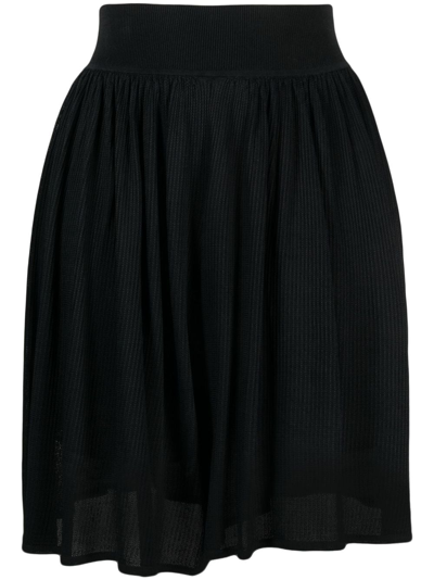 Shop Tory Burch Lightweight Knitted Shorts In Black