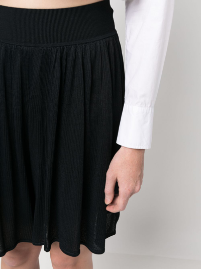 Tory Burch Viscose Shorts With Elastic Waistband And Pleated Design In Black