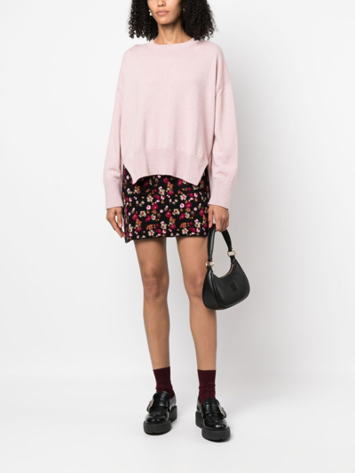 Barrie Oversized Cashmere Jumper In Pink