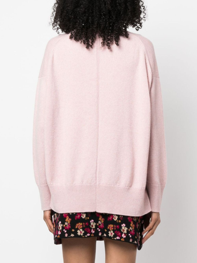 Barrie Oversized Cashmere Jumper In Pink