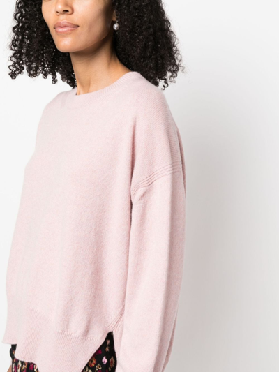 Barrie Oversized Cashmere Jumper In Pink