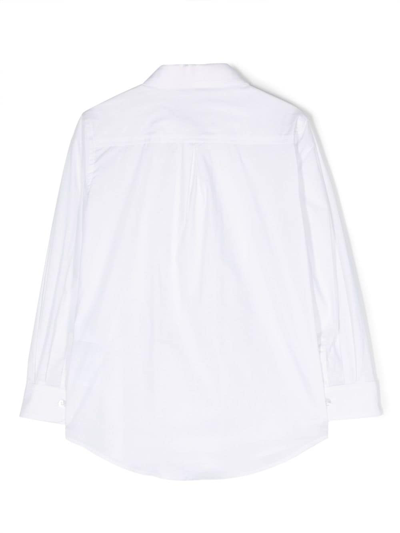 Shop Monnalisa Pintuck-detail Cotton Shirt In White