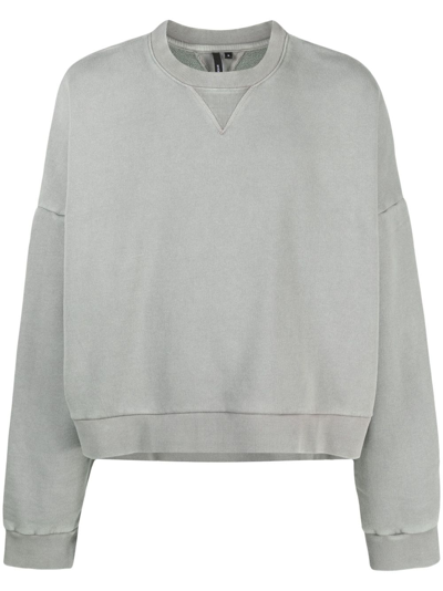 Shop Entire Studios Mélange-effect Organic-cotton Sweatshirt In Grey