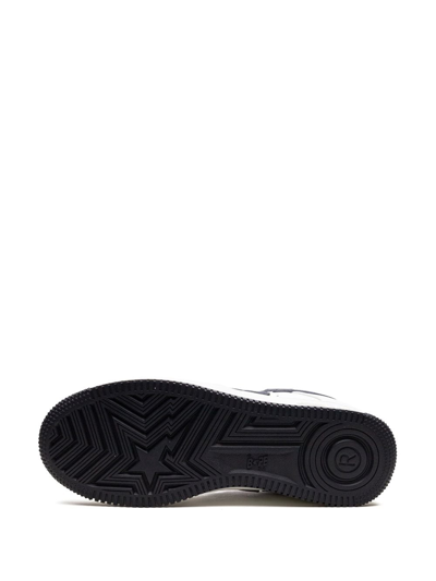 A Bathing Ape X Jjjjound Bapesta "white/navy" Sneakers In White