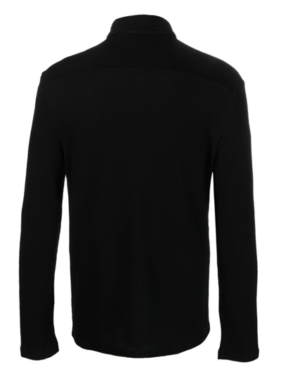 Shop Filippa K Long-sleeve Organic-cotton Shirt In Black