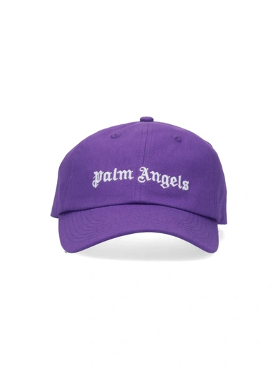 Shop Palm Angels Hat In Viola